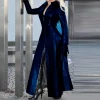 Stylish Chic Zipper Leather-Like Long Dress - Image 3