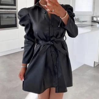 Leather Wrap Dresses