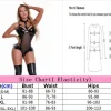 Sexy Lace Spaghetti Strap Leatherette Bodysuit - Image 6
