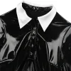 Seductive PU Leather Long Sleeve Dress - Image 5